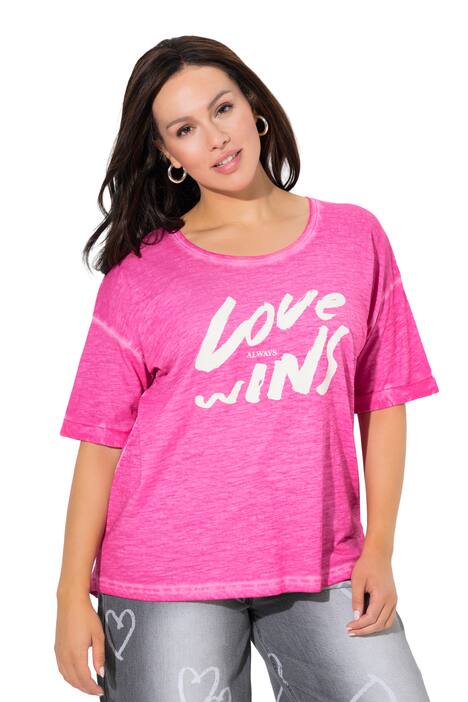 Tričko, potisk, oversize, kulatý výstřih, krátké rukávy