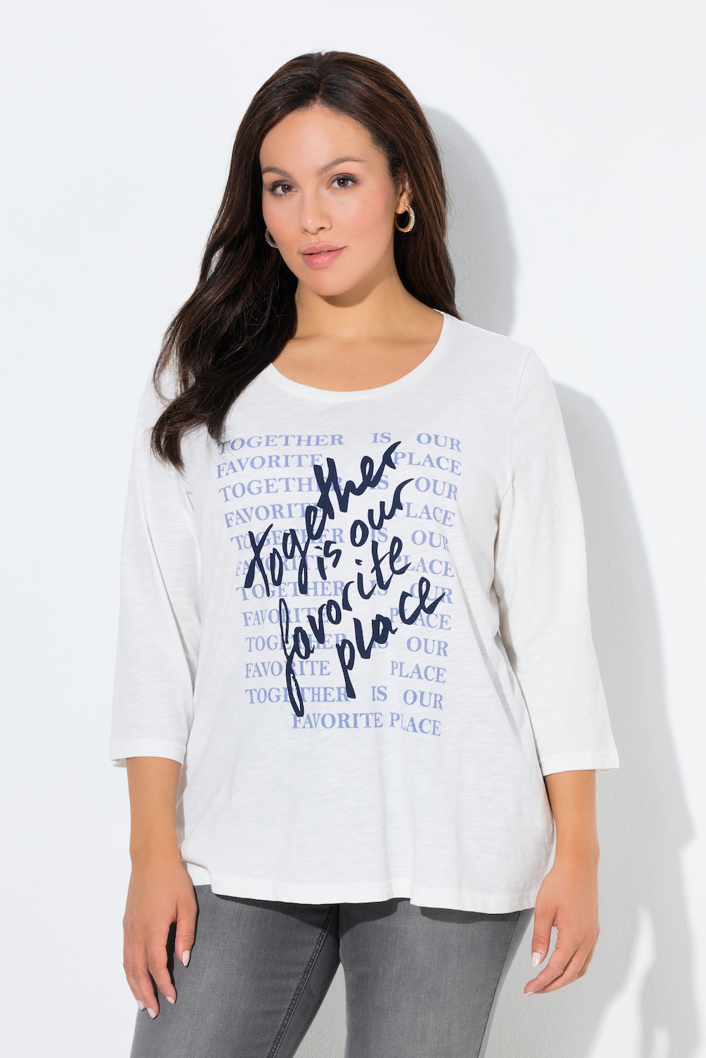 Große Größen Shirt, Damen, weiß, Größe: 58/60, Baumwolle, Ulla Popken