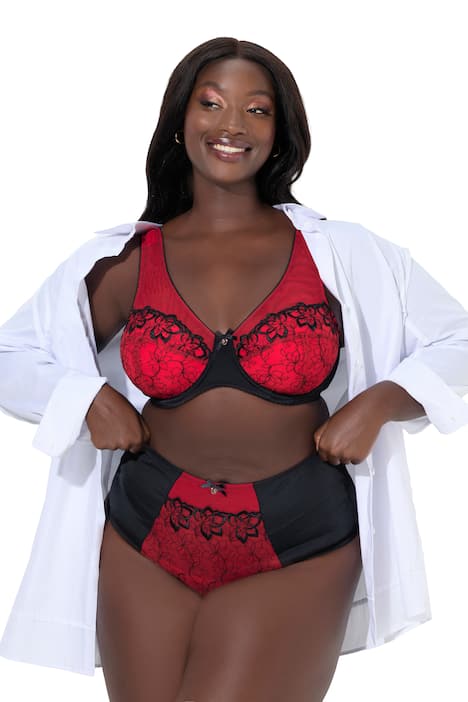 Tanga kalhotky, výšivka, mikrovlákno