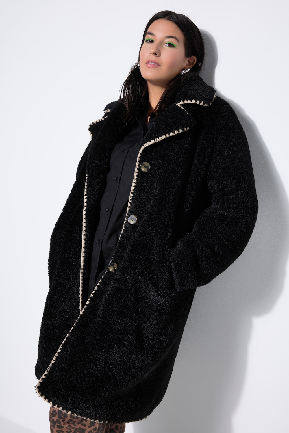 Teddy-mantel, teddyfleece, siernaden