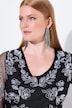 Abendkleid, Stickerei, V-Ausschnitt, Langarm