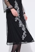 Abendkleid, Stickerei, V-Ausschnitt, Langarm