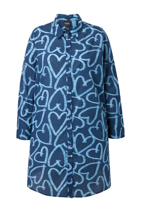 Dlouhá halenka, srdce, límeček, dlouhé rukávy