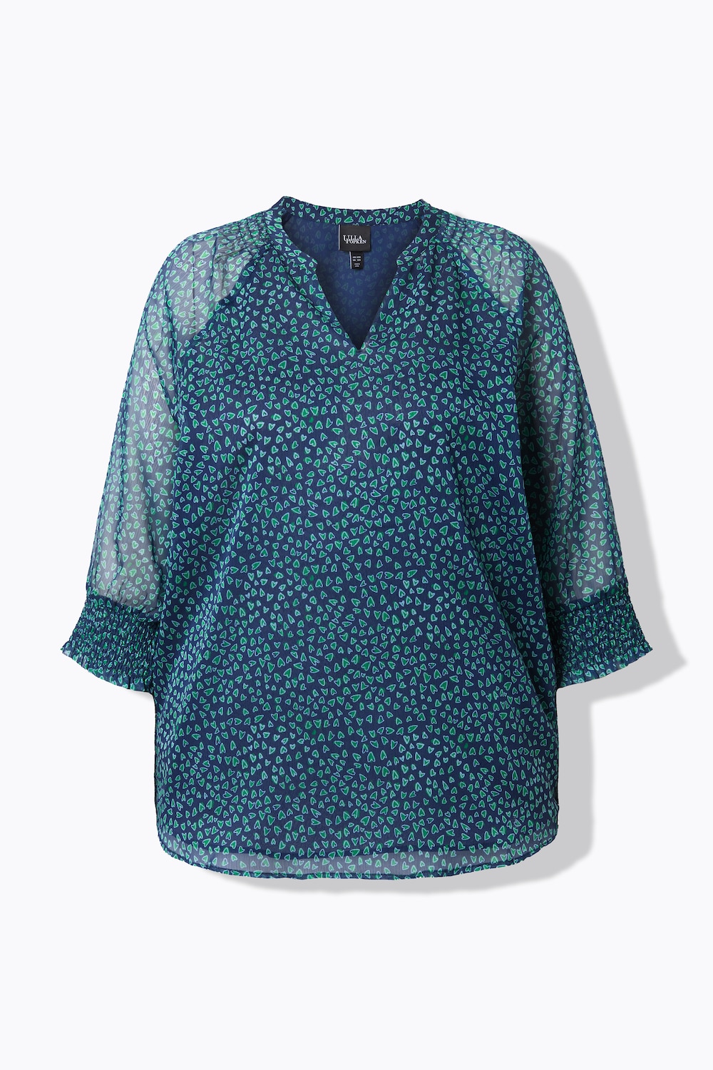 Stora storlekar Tunika, Dam, blå, storlek: 58/60, Polyester, Ulla Popken