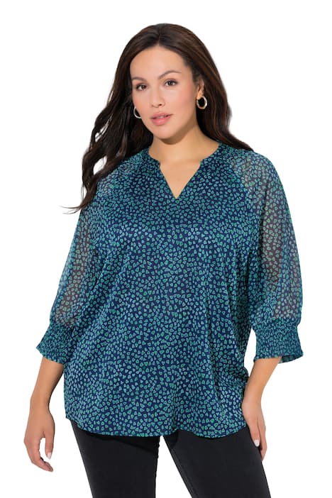 Tunika, srdce, oversize, tunikový výstřih, dlouhé rukávy