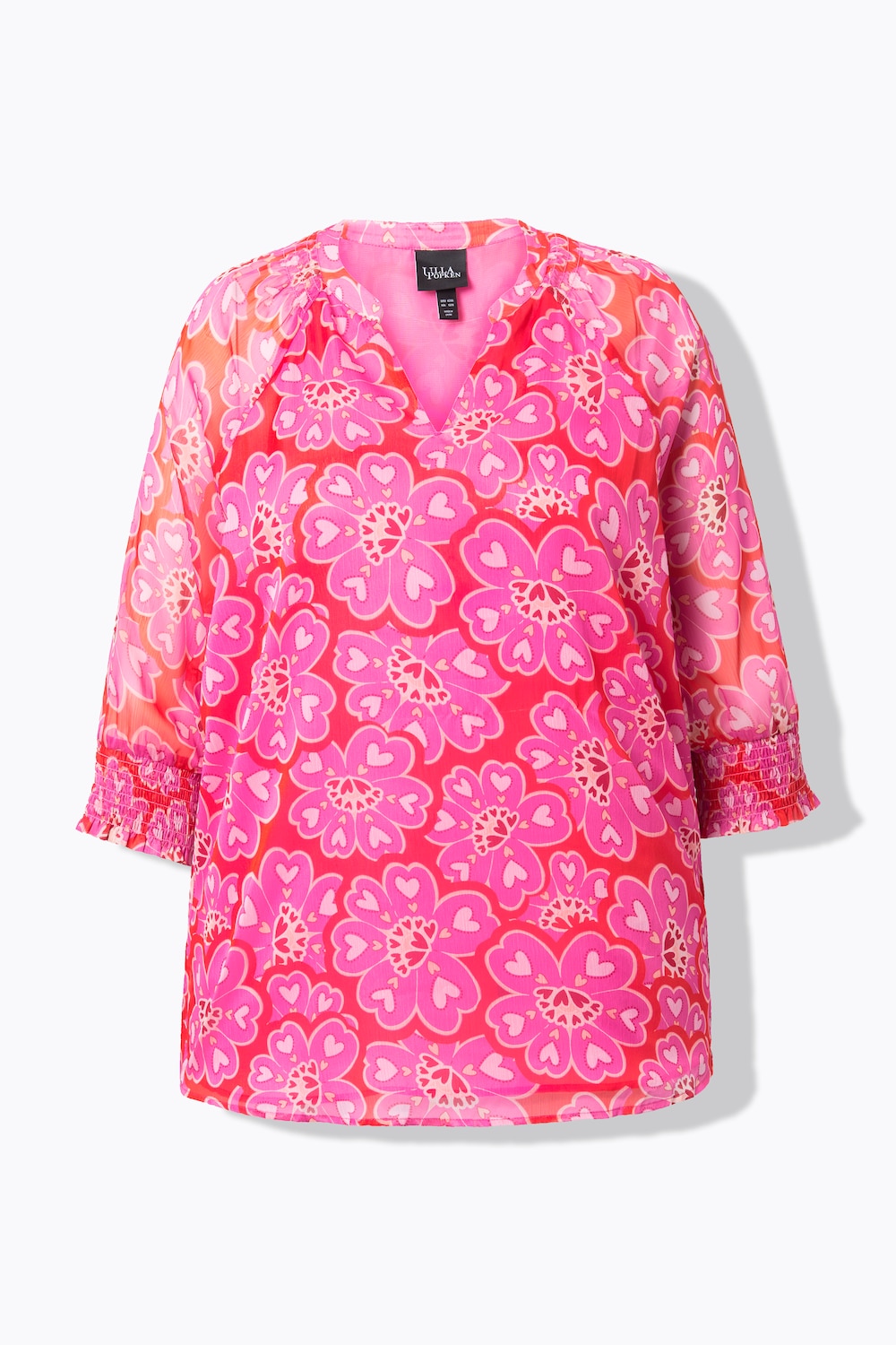 Stora storlekar Tunika, Dam, rosa, storlek: 42/44, Polyester, Ulla Popken