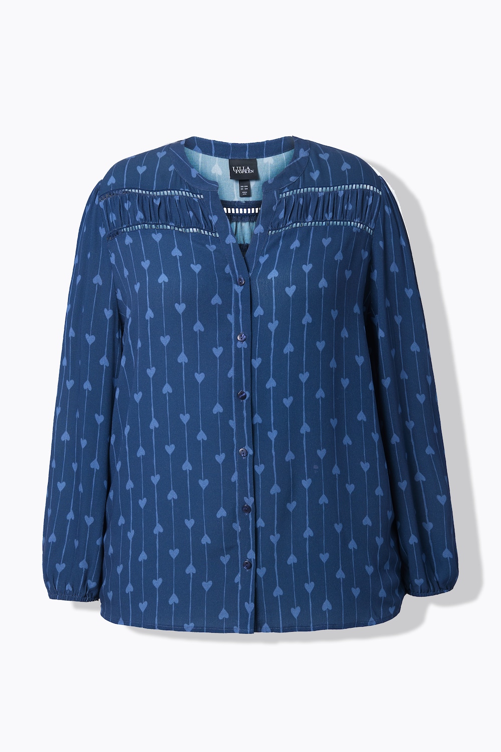 Stora storlekar Blus, Dam, blå, storlek: 58/60, Viskos, Ulla Popken