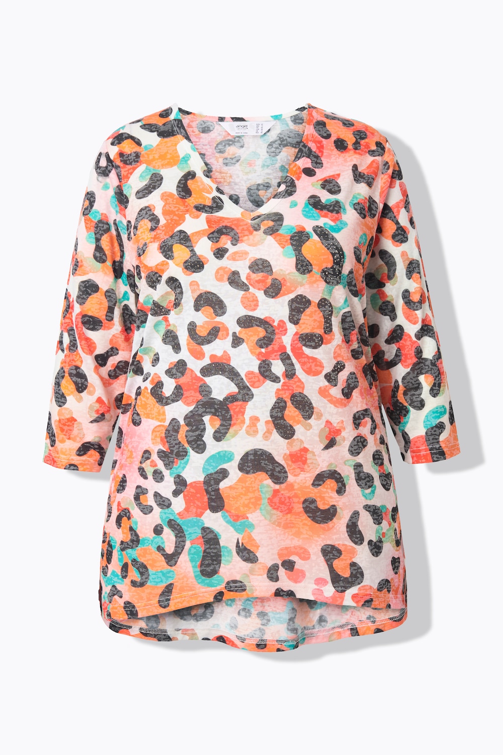 Stora storlekar T-shirt, Dam, orange, storlek: 54, Polyester/Viskos, Angel of Style