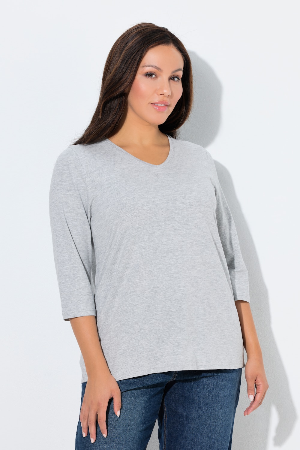 Große Größen Shirt, Damen, grau, Größe: 58/60, Baumwolle, Ulla Popken