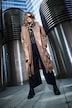 Prošívaný kabát, oversize, kapuce, dvoucestný zip