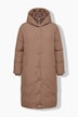 Steppmantel, oversize, 2-Wege-Zipper und Knopfleiste