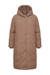 Prošívaný kabát, oversize, kapuce, dvoucestný zip