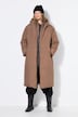 Steppmantel, oversize, 2-Wege-Zipper und Knopfleiste