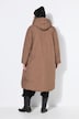 Steppmantel, oversize, 2-Wege-Zipper und Knopfleiste