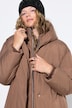 Steppmantel, oversize, 2-Wege-Zipper und Knopfleiste