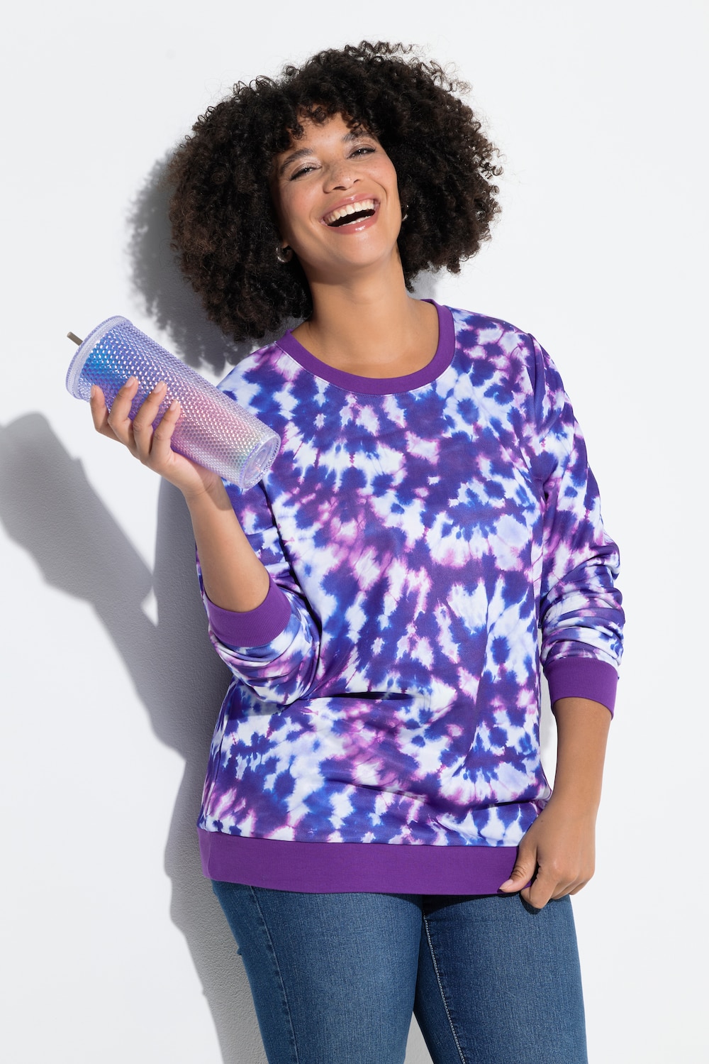 Sweatshirt, Batikmuster