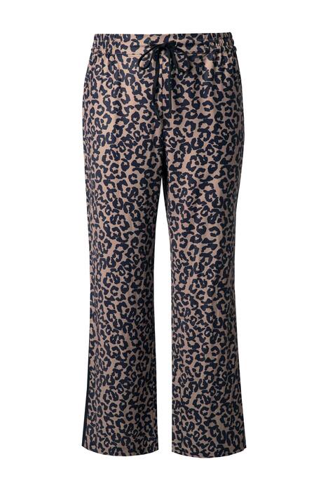 Kalhoty Mary, leopardí vzor, široké nohavice, elastický pas