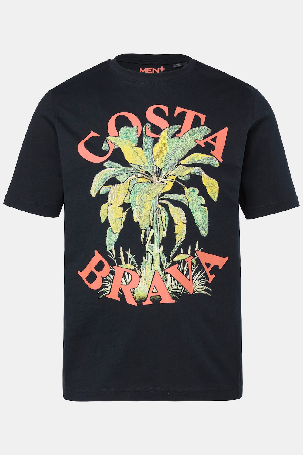 Men+ T-Shirt, Brustprint, Halbarm, Rundhals, bis 8 XL