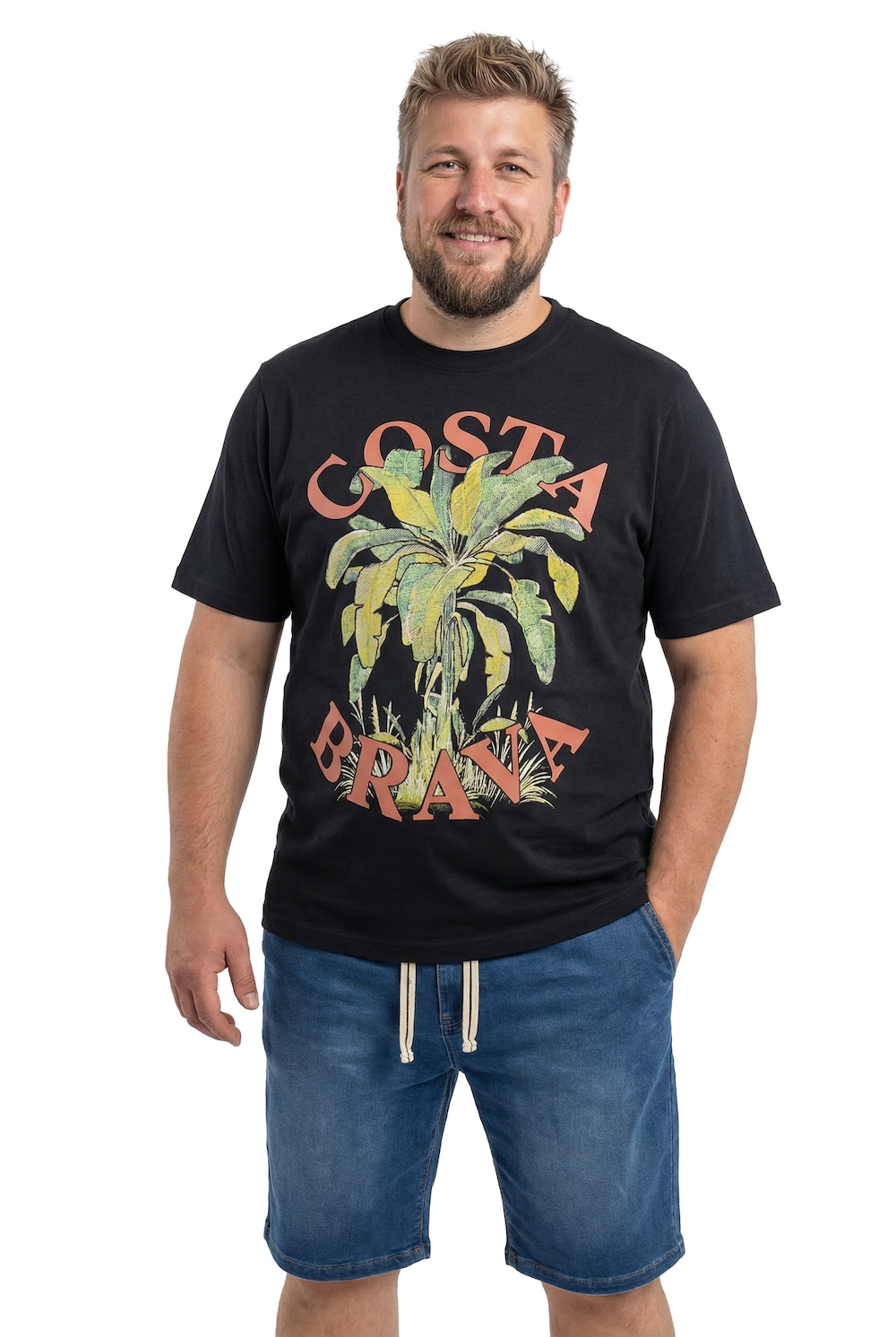 Stora storlekar T-shirt, Her, svart, storlek: 8XL, Bomull, Men Plus