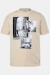 Men+ T-shirt, borstprint, korte mouwen, ronde hals, tot 8XL