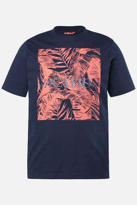 T-shirt Men+ con mezze maniche, stampa sul petto e scollo a girocollo, fino alla tg. 8XL