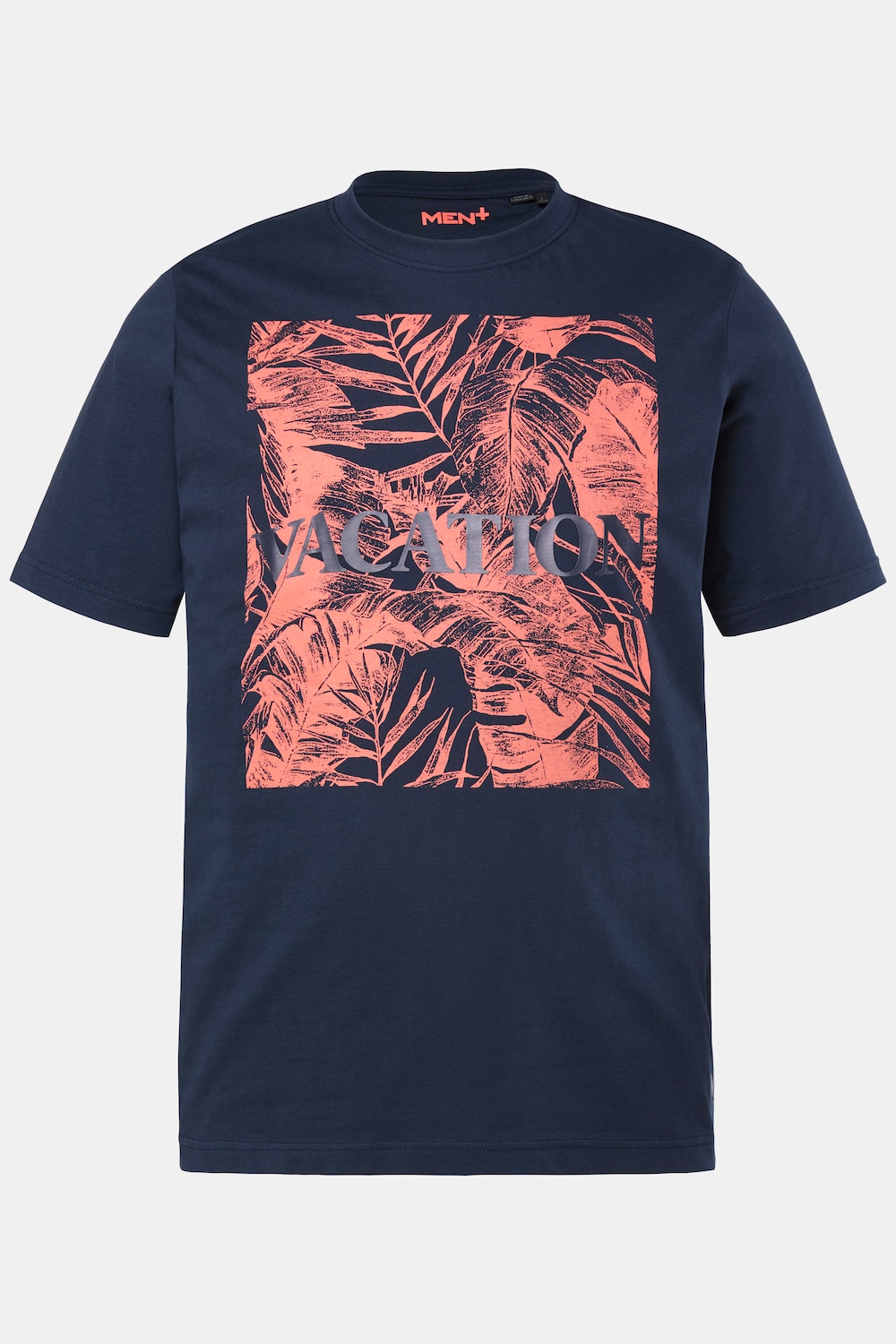 Men+ T-shirt, borstprint, korte mouwen, ronde hals, tot 8XL