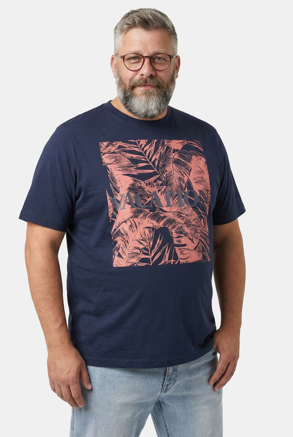T-Shirt, Brustprint, Halbarm, Rundhals, bis 8 XL