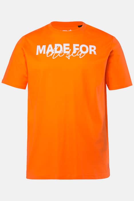 Men+ T-shirts, set van 2, print op de borst, korte mouwen, ronde hals, tot 8XL