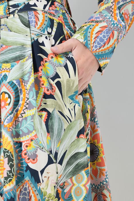 Midi-Faltenrock, A-Linie, Komfortbund