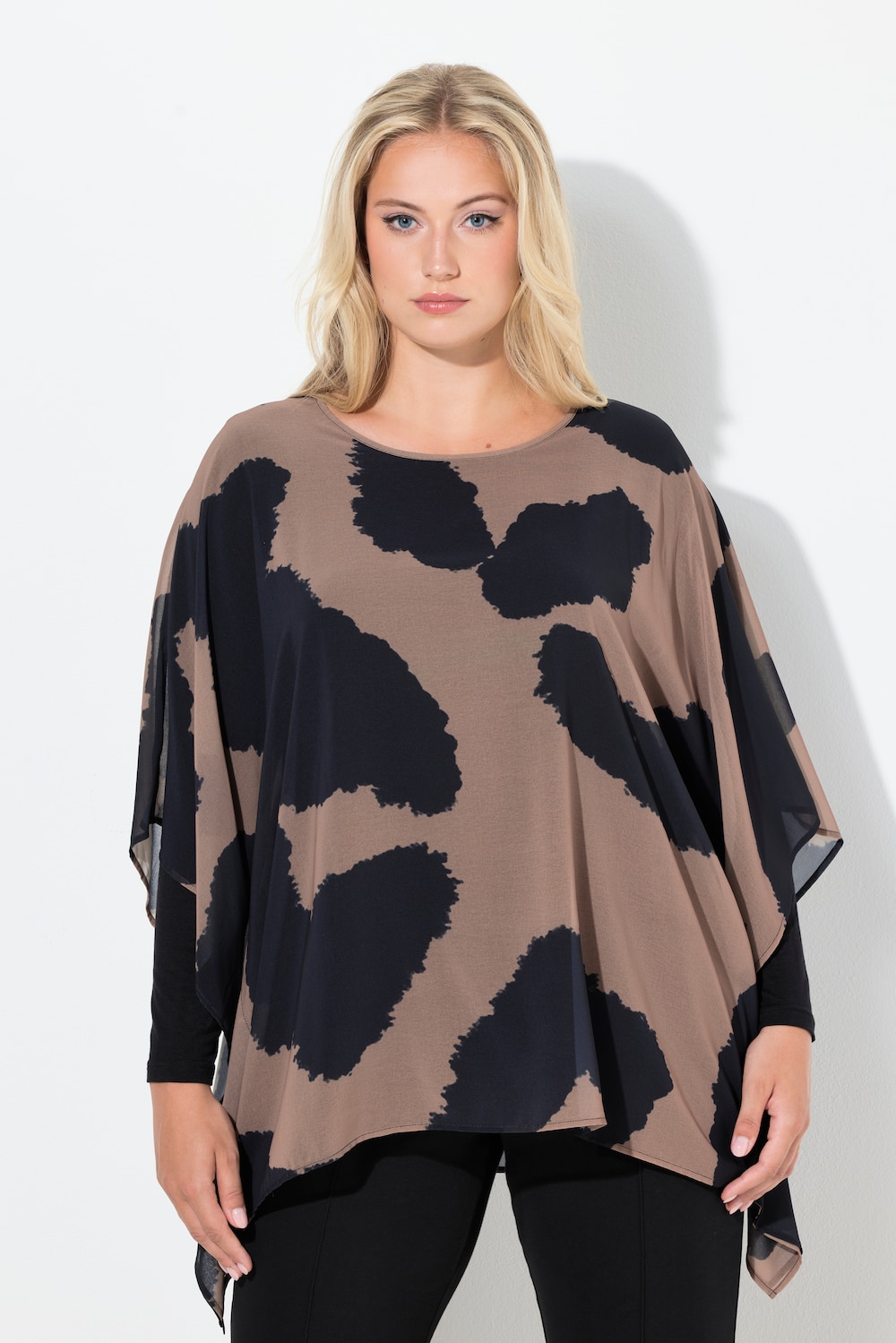 Große Größen Tunika, Damen, braun, Größe: 62/64, Polyester/Viskose, Ulla Popken