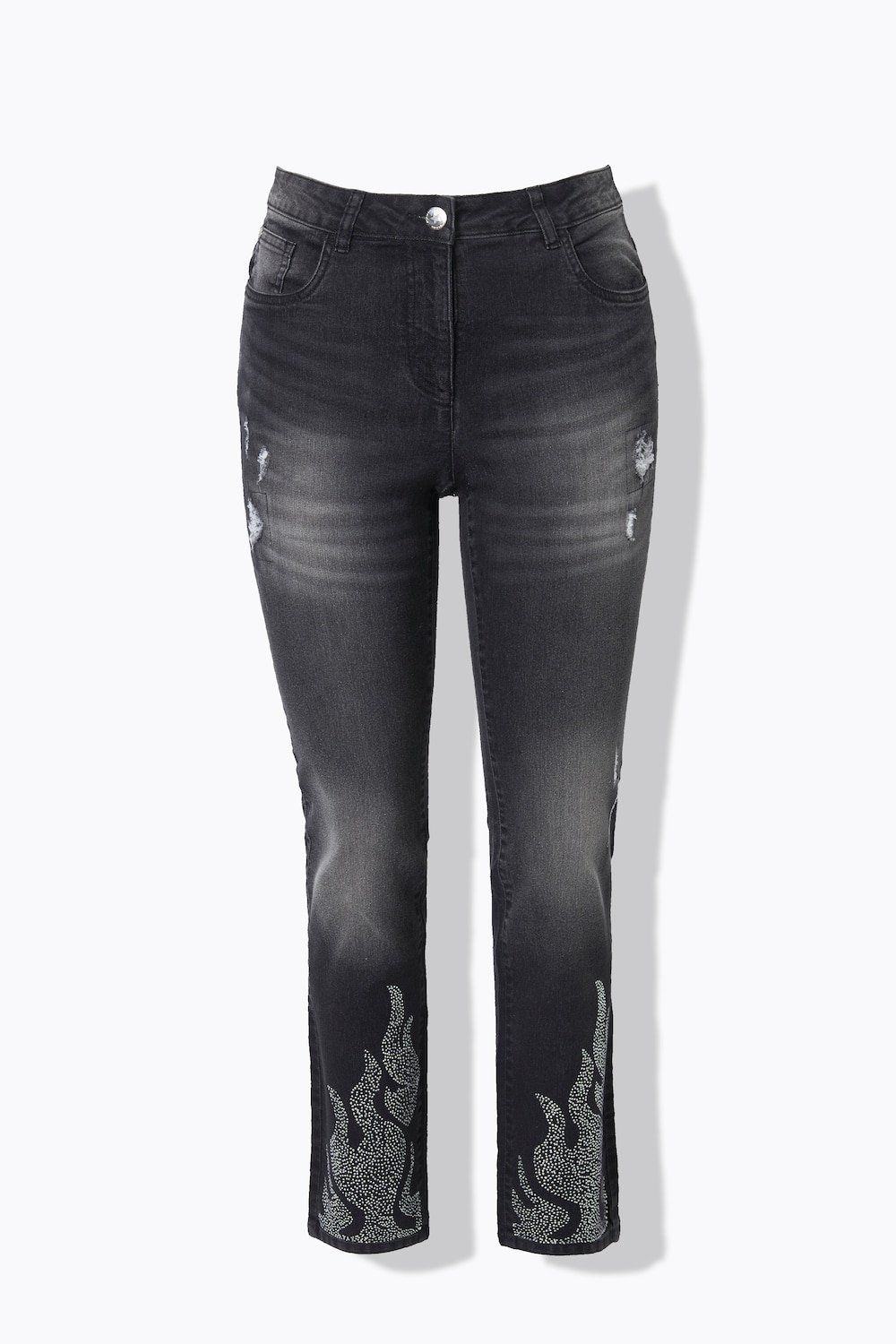 Stora storlekar Jeans Paula, Dam, svart, storlek: 52, Bomull/Polyester, Angel of Style