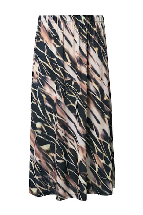 Maxi sukně, zvířecí vzor, áčkový střih, elastický pas