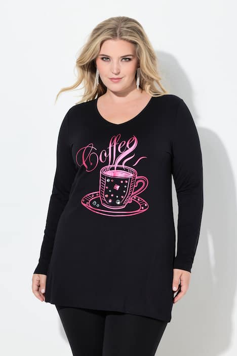 Langarmshirt, Pailletten-Motiv, Langarm