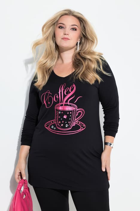 Langarmshirt, Pailletten-Motiv, Langarm