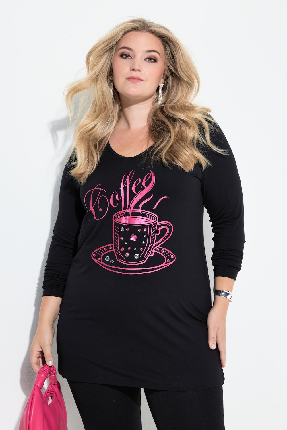 Langarmshirt, Pailletten-Motiv, Langarm