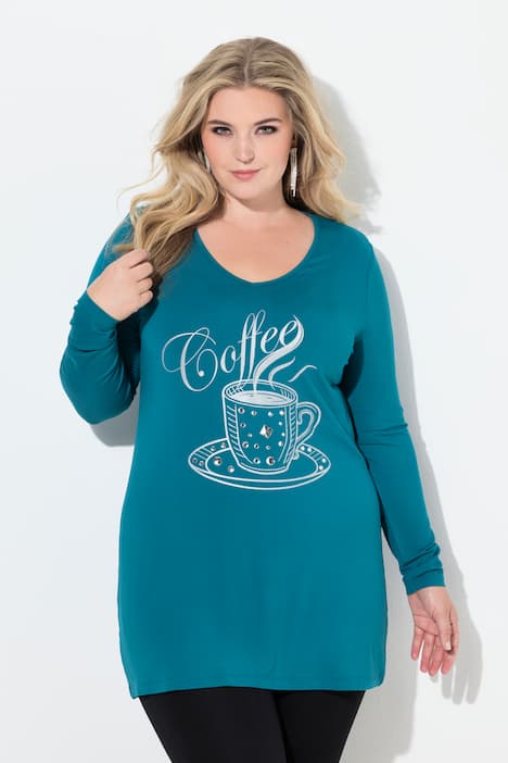 Langarmshirt, Pailletten-Motiv, Langarm