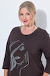 T-Shirt, Classic Fit, Frauen Glitzermotiv