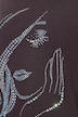 T-Shirt, Classic Fit, Frauen Glitzermotiv