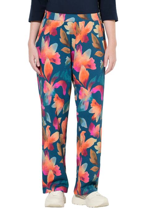 Růžové tepláky, široké nohavice, elastický pas, bio-bavlna