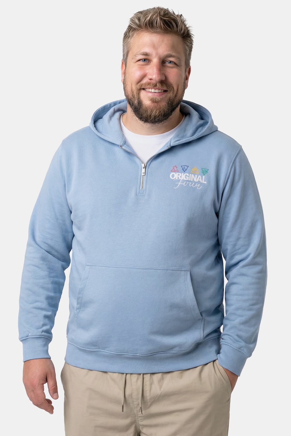 Men+ Hoodie, Kapuzen Sweater, Zipper, bis 8 XL