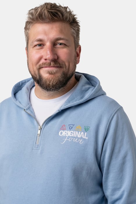 Men+ Hoodie, Kapuzen Sweater, Zipper, bis 8 XL