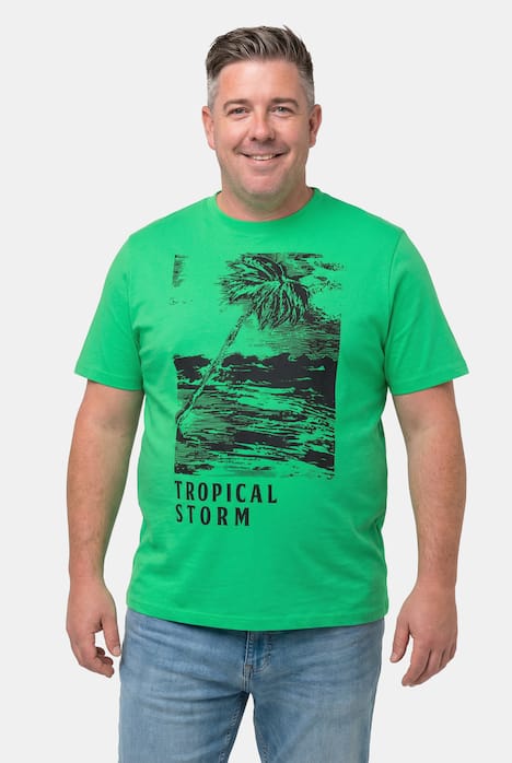 Men+ T-Shirts, 2er-Pack, Brustprint, Halbarm, Rundhals, bis 8 XL