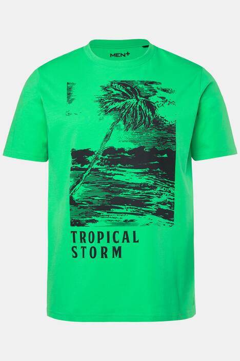 Men+ T-shirts, set van 2, print op de borst, korte mouwen, ronde hals, tot 8XL