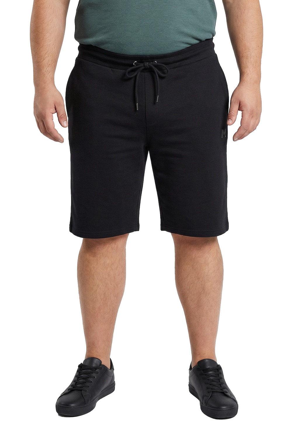 Stora storlekar Shorts i mjukistyg, Her, svart, storlek: 5XL, Bomull, Men Plus