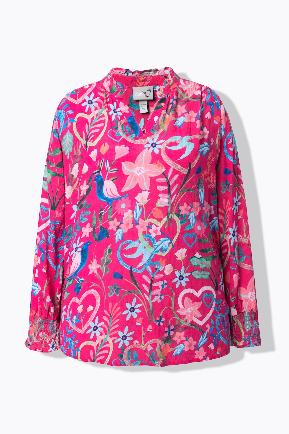 Stora storlekar Tunika, Dam, rosa, storlek: 46/48, Viskos, Ulla Popken