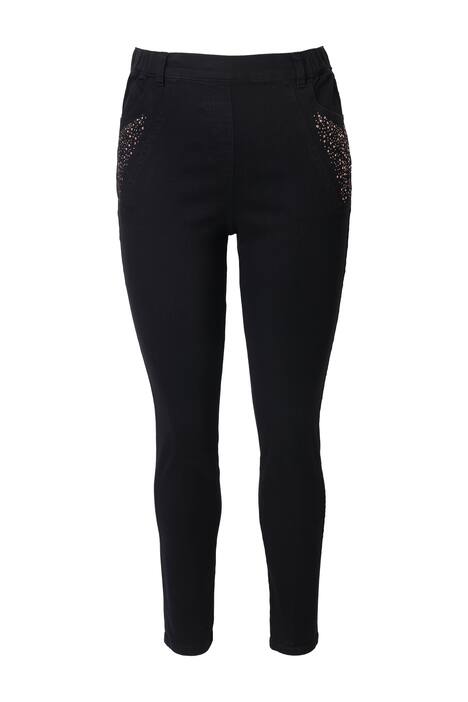 Jegíny Sienna, úzké nohavice, ozdobné kamínky, elastický pas