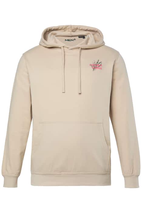 Mikina s kapucí, potisk na hrudi a zádech