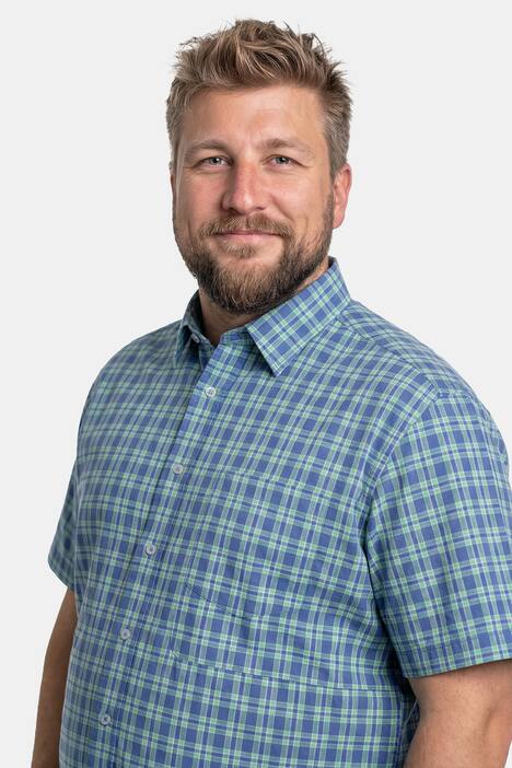 Boston Park Leinenoptik-Karhemd, Halbarm, Kentkragen, Comfort Fit, bis 8 XL