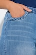 Jeans Mia, schmales, gerades Bein, Flechtdetail