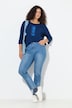 Jeans Mia, schmales, gerades Bein, Flechtdetail